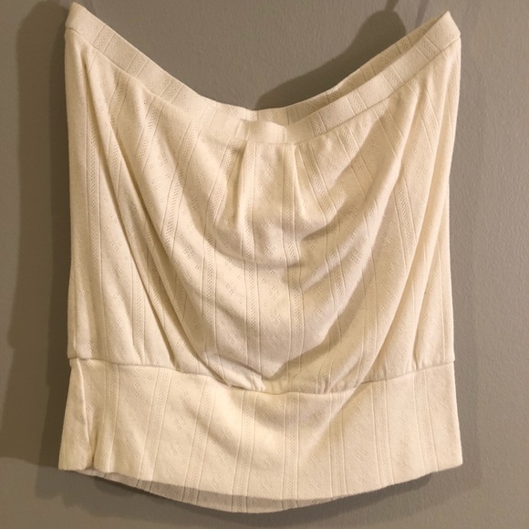 Gianni Bini // Strapless Cream Top - Picture 2 of 3